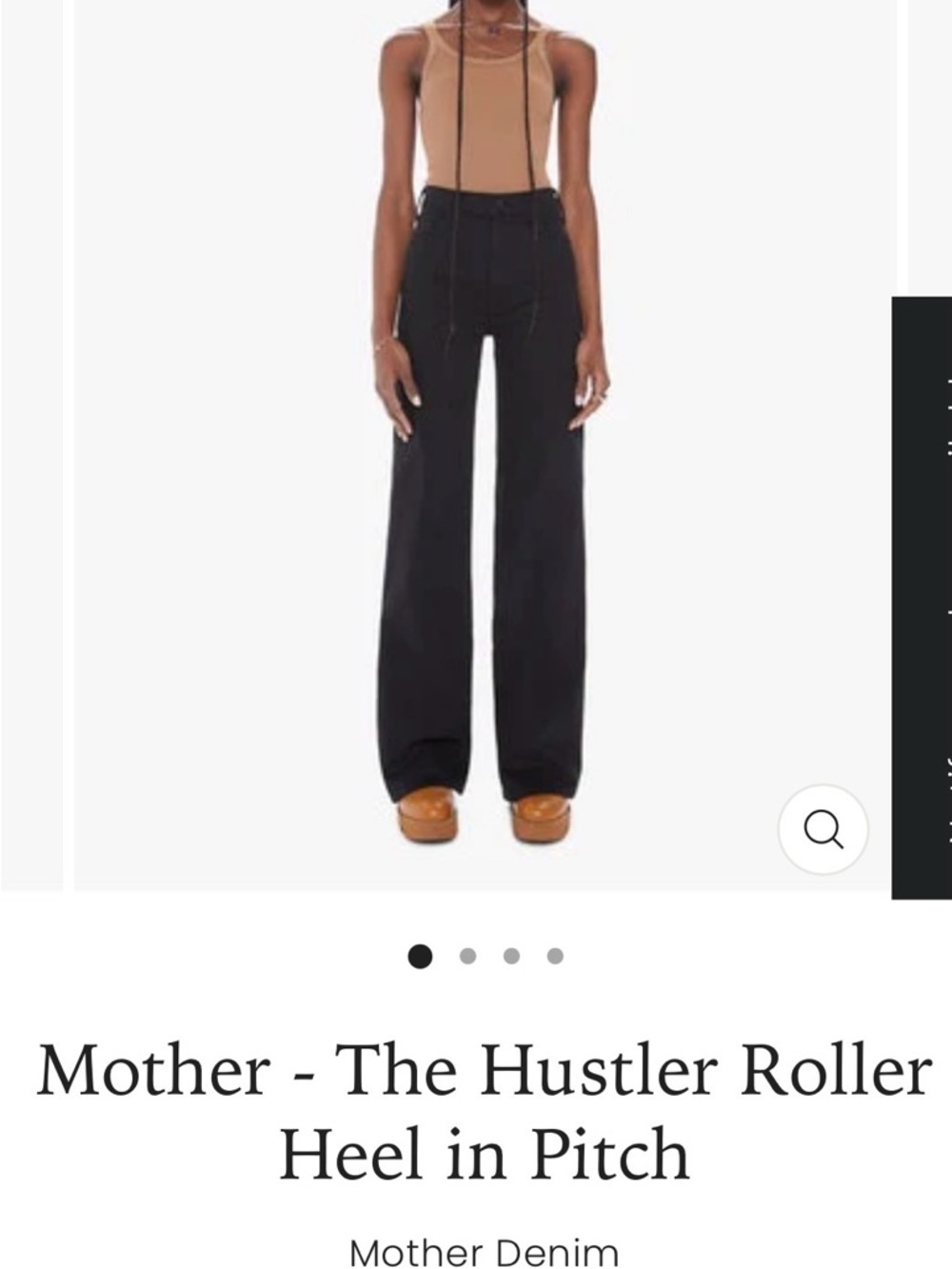 Mother The Hustler Roller Heel In Pitch Size 27